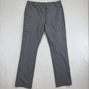 Figs Technical Collection Pants Mens XLT‎ Gray Straight Leg Scrub Workwear Cargo